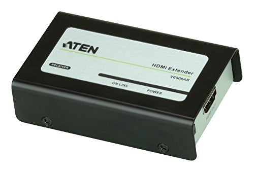 Récepteur HDMI Cat 5 (1080p@40m) - 1920 x 1200 pixels - Récepteur AV - 60 m - Avec fil - Noir - HDCP