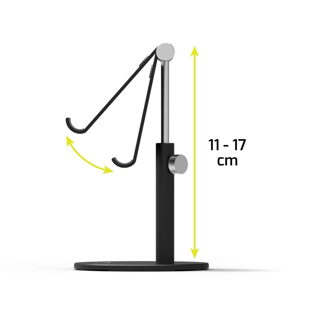 PORT DESIGNS Ergonomic Smartphone Aluminium Stand Hands free Smartphone Support for Desk Use Ideal for Video Meeting Chat Video