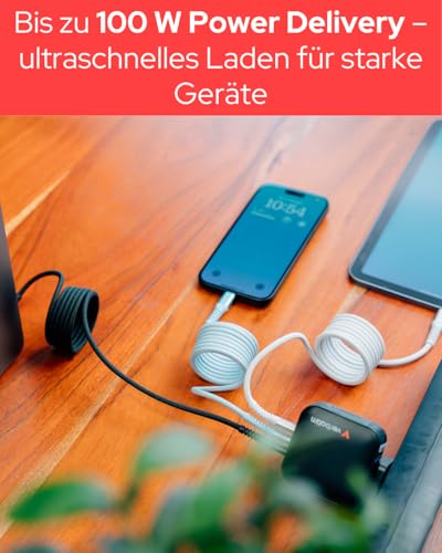 VERBATIM SYNC & CHARGE USB C TO USB C 100W MAGNETIC 120 CM - GREEN WCF (P)