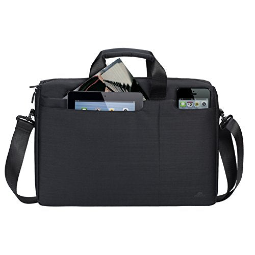 Sacoche business 5 poches 15,6", Polyester ECO  noir chambré