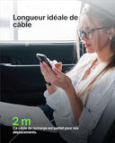 BELKIN BOOST CHARGE USB-A to USB-C Cable Braided 2M White