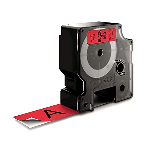 DYMO Ruban D1 noir sur rouge 24 mm x 7 m