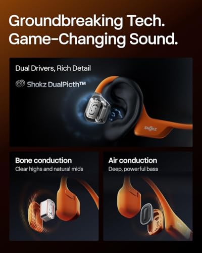SHOKZ Casque à conduction osseuse OpenRun Pro 2 orange