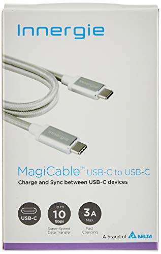 INNERGIE MagiCable USB-C vers USB-C 1m argent Charge et synchronise