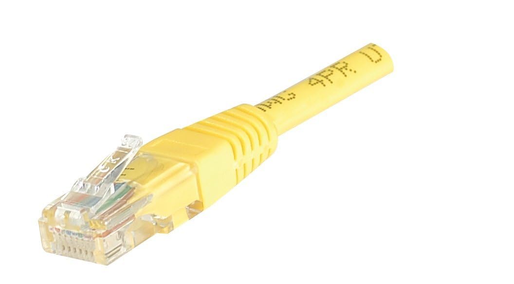 Cordon RJ45 catégorie 6 U/UTP jaune CCA - 0,15 m