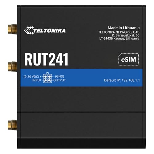 TELTONIKA NETWORKS RUT241 eSIM 4G/LTE/3G/2G EMEA router