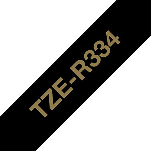 BROTHER P-Touch 12mm black/gold ribbon tape