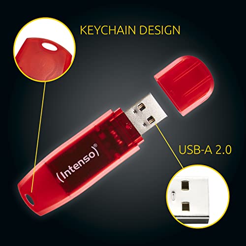 INTENSO Clé USB 2.0 Rainbow Line - 128 Go Rouge