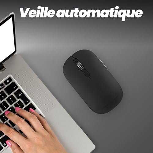 TNB COLOR - Souris sans fil double connexion - noir