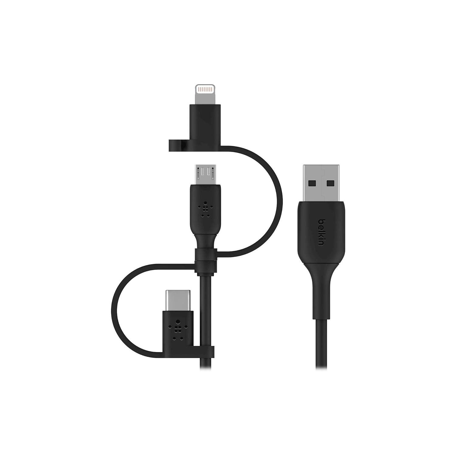 BELKIN Cable USB-A vers USB-C Lightning et MicroUSB