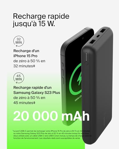 BELKIN 20k Power Bank + 25W EU + 1m C-C Bundle