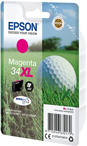 EPSON 2LB Singlepack 34XL Ink Magenta DURABrite Ultra 10.8ml Blister XL w/s