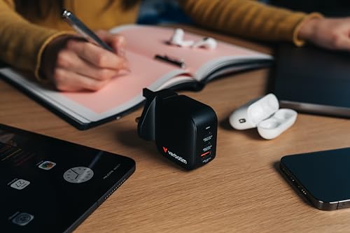 VERBATIM MINI GAN CHARGER 70W 3 PORT US/EU/UK ADP WCF (P)