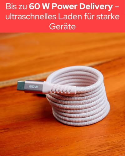 VERBATIM SYNC & CHARGE USB-C TO USB-C 60W MAGNETIC 120 CM - PINK WCF (P)