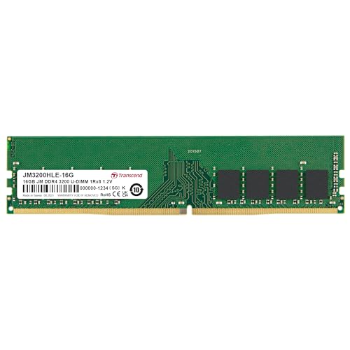 TRANSCEND JetRam 16Go DDR4 3200Mhz U-DIMM 1Rx8 2Gx8 CL22 1.2V