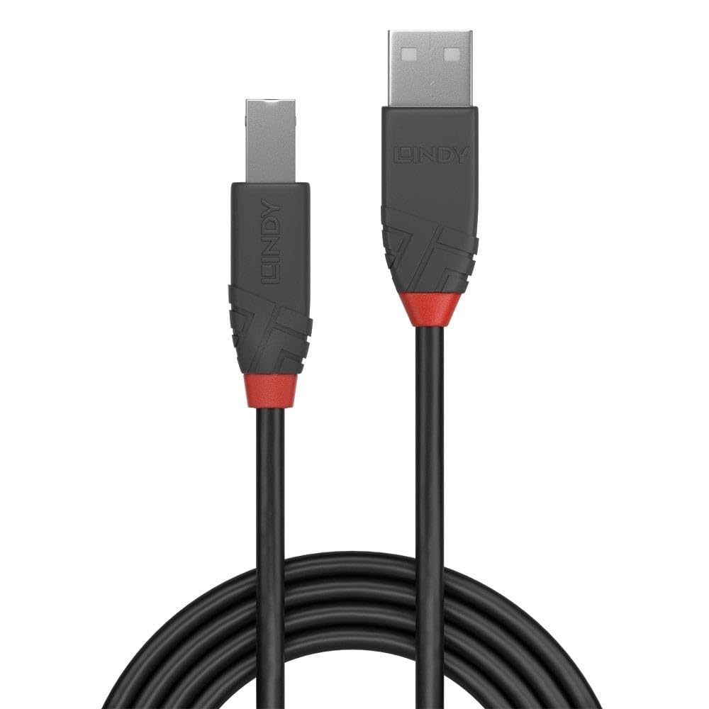 LINDY Câble USB 2.0 type A vers B Anthra Line 0.5m