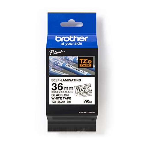 BROTHER TZeSL261 tape Black on White 36mm