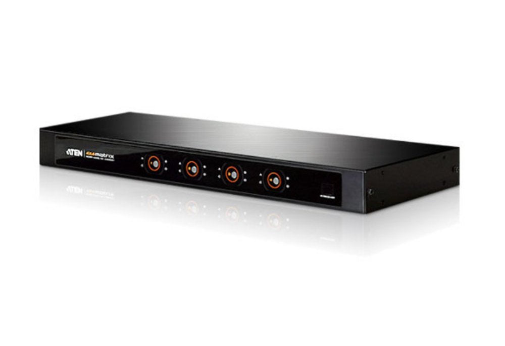 Commutateur matriciel HDMI 4K 4x4 - Commutateur de matrice AV - 10,2 Gbit/s - 340 MHz - 4096 x 2160 pixels - Noir - Métal