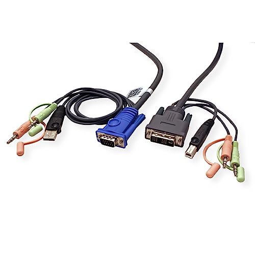 ATEN 2L-7DX2U CABLE KVM DVI/USB/Audio pour PC VGA/USB/Audio