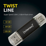 INTENSO Clé USB  3.2 Twist Line - 32 Go Type-C et Type-A
