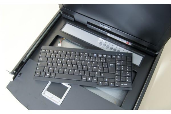 DEXLAN WorkStation LCD 19" Dual-Rail KVM CAT5 VGA/USB +8 Modules