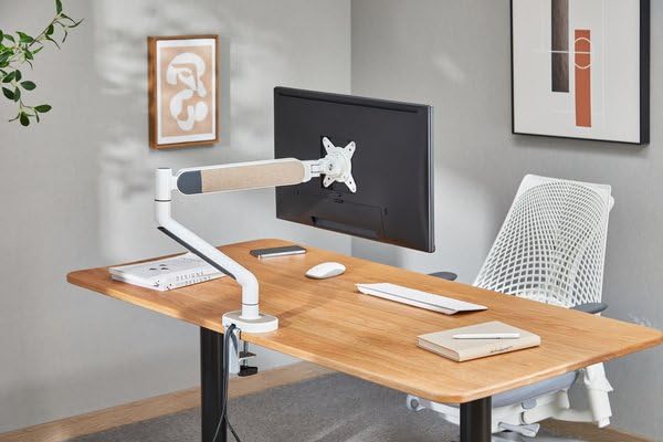 DACOMEX Support de bureau D35-100CG-W 1 écran 17-35", blanc