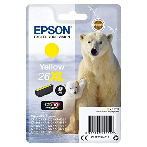 Cartouche EPSON C13T26344012 26XL- Yellow