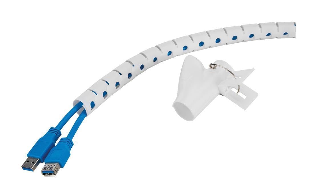 NEOMOUNTS Spiral Cable Wrap 20mm multiple cables white