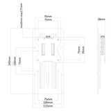NEOMOUNTS FPMA-LIFT100BLACK Adaptateur VESA réglable en hauteur - universel