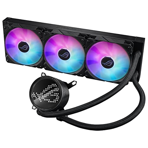ASUS ROG RYUO III 360 ARGB all-in-one CPU liquid cooler with Asetek 8th gen pump solution and Anime Matrix LED Display