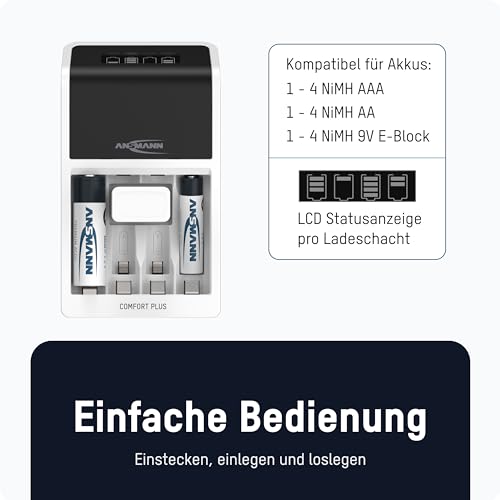 ANSMANN Chargeur de piles Comfort Plus