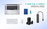 I-TEC USB-C Metal HUB 2xUSB 3.0 2xUSB-C 5Gbps without power adapter ideal for Notebook Ultrabook Tablet PC