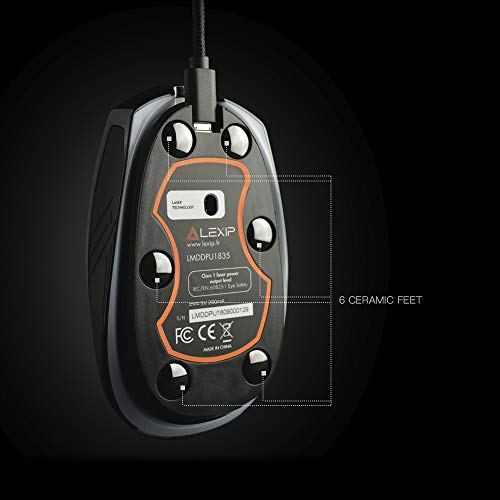 LEXIP 3D High performance Mouse CAD and Gaming uitive 3D movement thumb joystick 6 program. Buttons wired 12000dpi ceramic glider