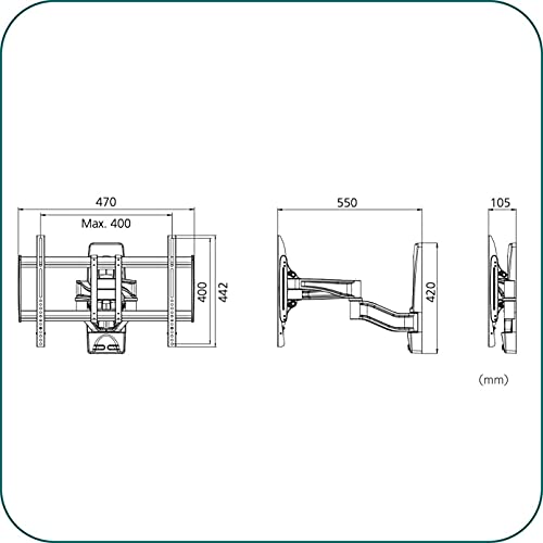 AAVARA Bras mural A4041 pour écrans 26-52