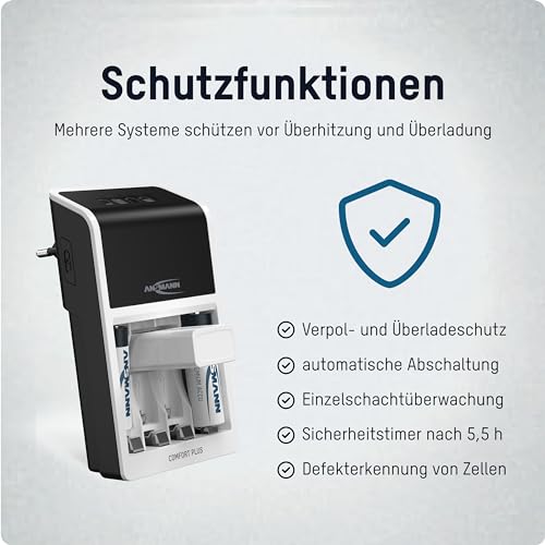 ANSMANN Chargeur de piles Comfort Plus