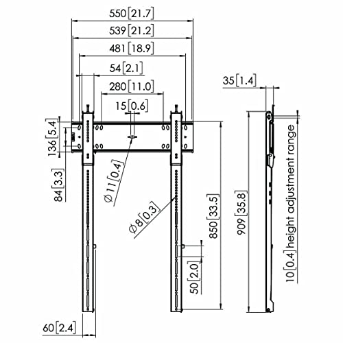 PFW6815 DISP WALL MOUNT PORTRAIT FIXED
