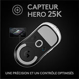 LOGITECH PRO X SUPERLIGHT Wireless Gaming Mouse Mouse optical 5 buttons wireless 2.4 GHz USB LIGHTSPEED receiver white