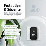 CHARGEUR SECTEUR 2 PORTS USB + TYPE C POWER DELIVERY 65 W