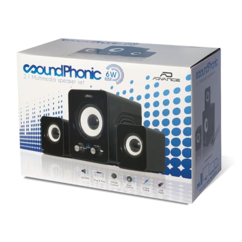 Mini Enceintes Stéréo 2.1 6W Jack 3.5 mm noir