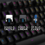 LOGITECH G512 Carbon Lightsync RGB Mechanical Gaming Keyboard with GX Brown switches Carbon FRA Central