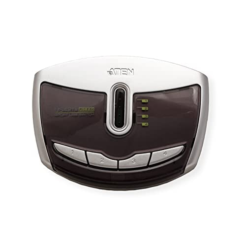 ATEN US421A-AT commutateur écran, clavier et souris Noir, Gris
