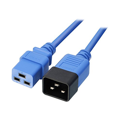 LINDY 1m IEC C19 to C20 Extension Cable Blue