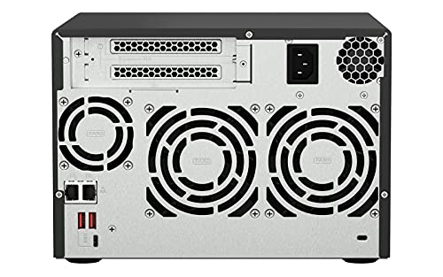 QNAP 6-bay NAS AMD Ryzen Embedded V1500B 2.2GHz 8Go 6xSATA 6Gb/s bays 2xM.2 NVMe PCIe Gen3 SSD slots 2x2.5GbE LAN optional 10GbE