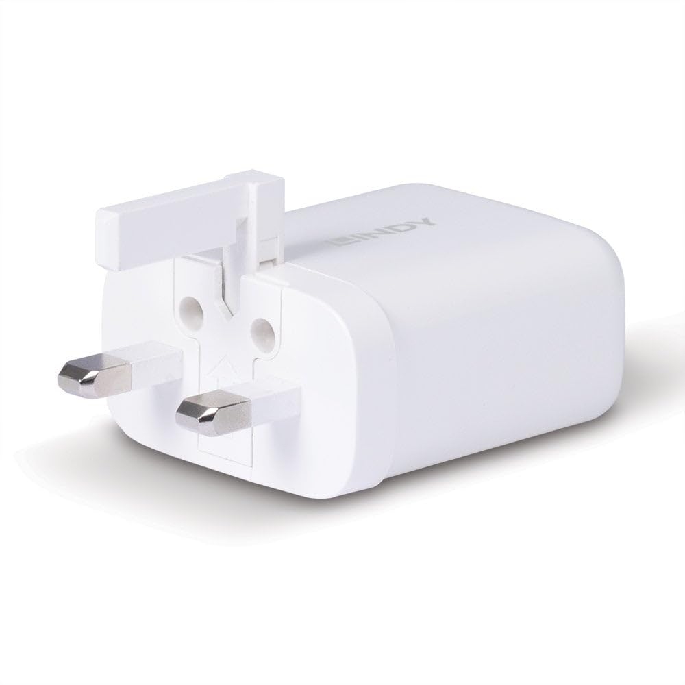 LINDY 65W USB Type A & C GaN Charger