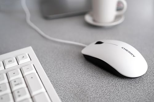 CHERRY Souris MC-1000 USB blanc gris