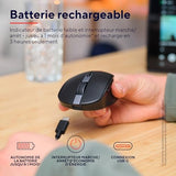 TRUST Souris sans fil OZAA Compact multi-connexion - Noire