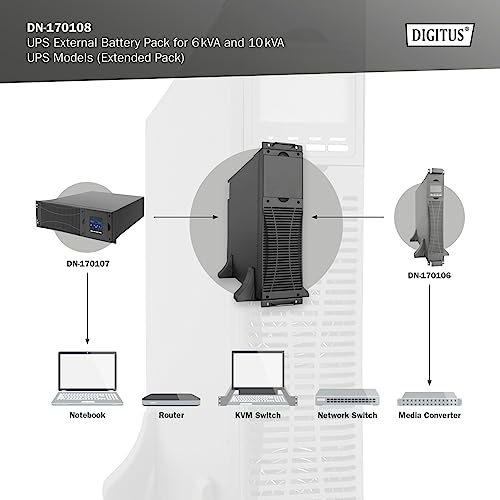 Digitus DN-170108 armoire de batterie UPS Rack/Tour
