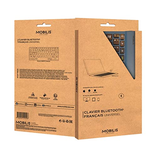 Universal French Bluetooth Keyboard Blue