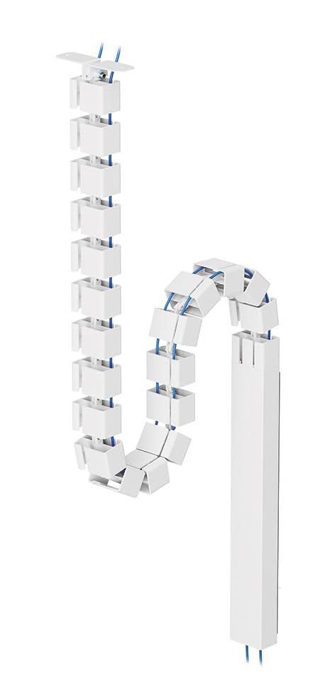 NEOMOUNTS Magnetic Cable Cover for sit/stand desk frames screw mounted magnetic channel white