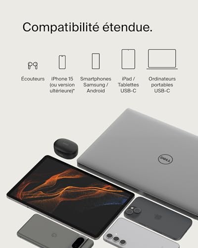 BELKIN BOOST CHARGE USB-C to USB-C 2.0 Cable Braided 1M Black